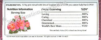 Mother's Day Personalized Pink Rosev Candy Bar Back